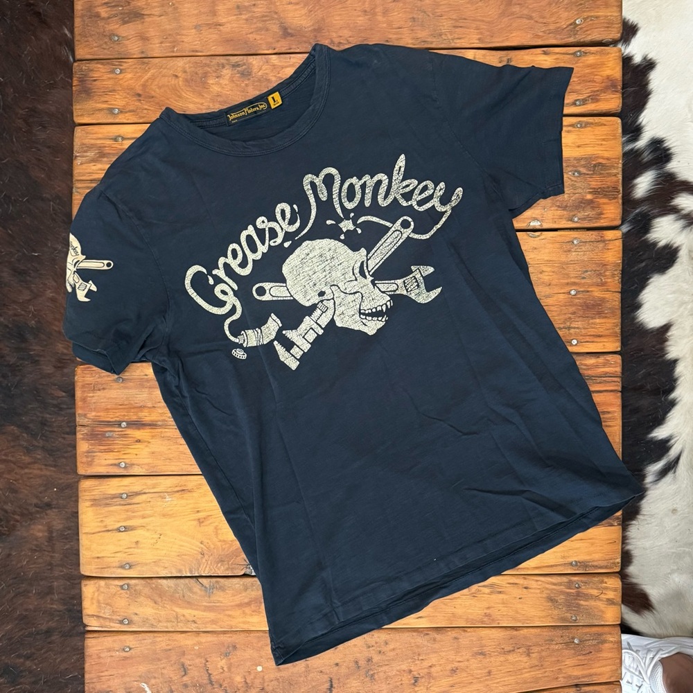 Johnson Motors “Grease Monkey” vintage slub moto tee. NWOT